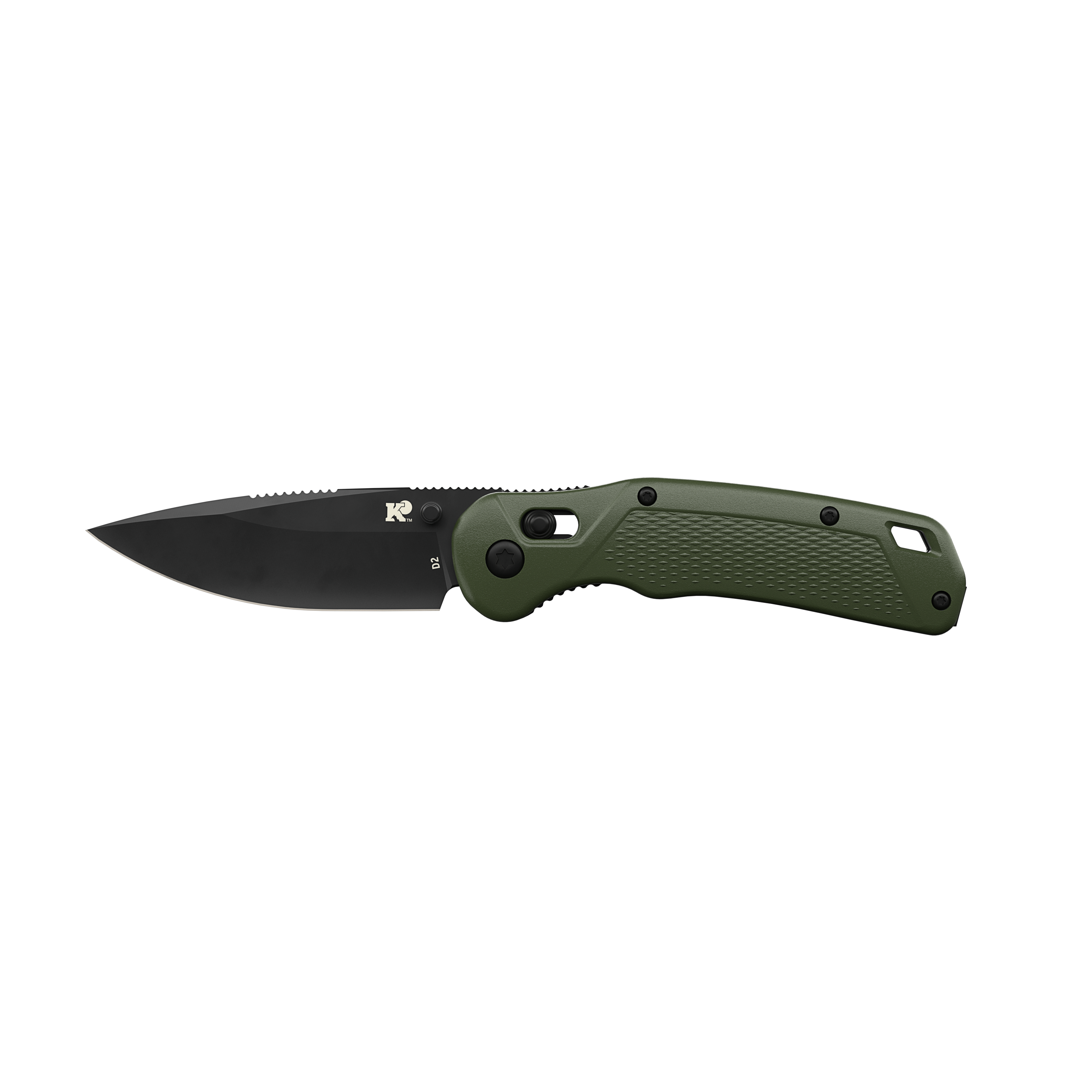 Drop-Point Pocket Knife - Green