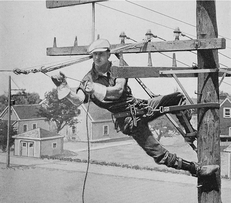 man on pole